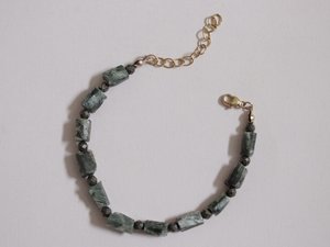 Handmade Green Seraphinite Gemstone Bracelet